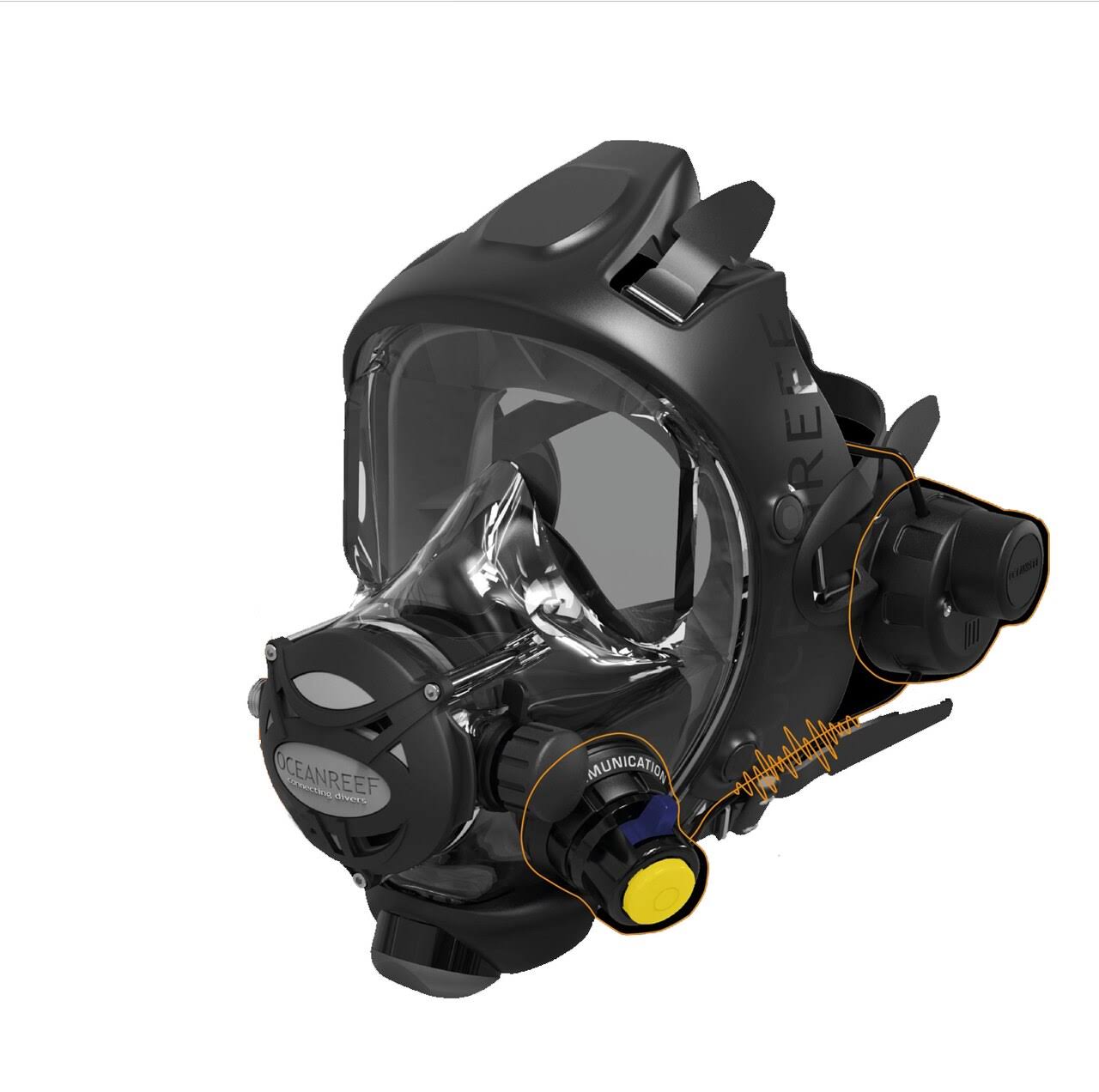 Ocean Reef GSM Mercury Full Face Mask Underwater Communication System, Ocean