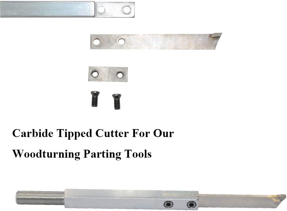 Carbide Tiped Wood Turning Replacement Blades Knives Cutter for Parting Tool and Grooving Woodturning Lathe Tool 100x12.2x3mm Pack of 2