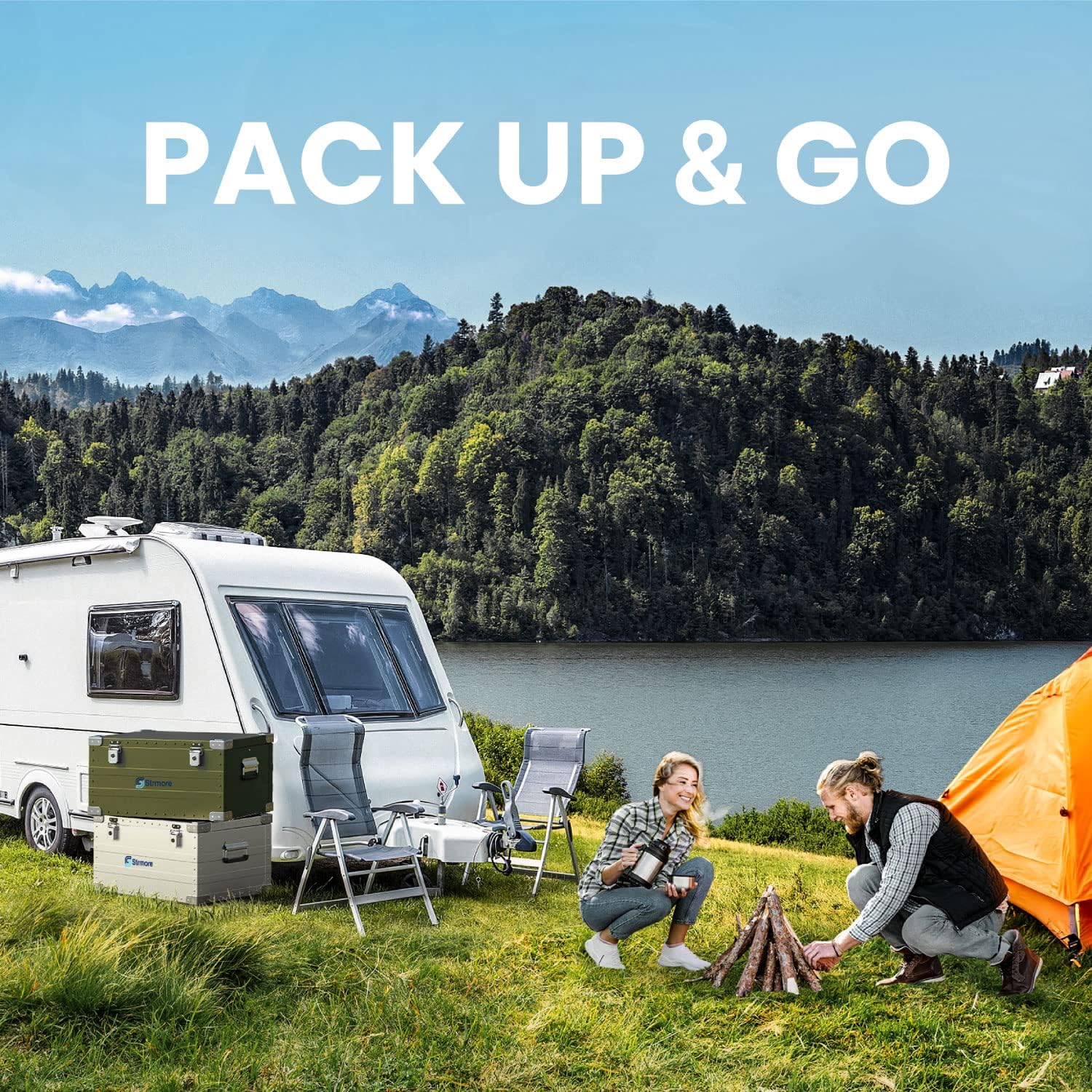 Strmore Aluminum Hard Protective Carrying Case, Portable Stackable Storage, Customizable Safe Lock Box, Dust and Water Resistant, Silver