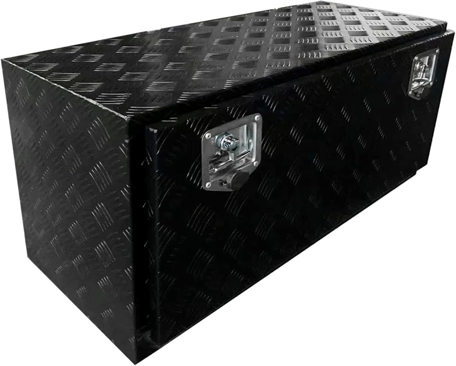 labwork 48 Aluminum Diamond Plate Tool Box Pickup Truck Underbody Trailer Under Bed Storage w/Lock Black