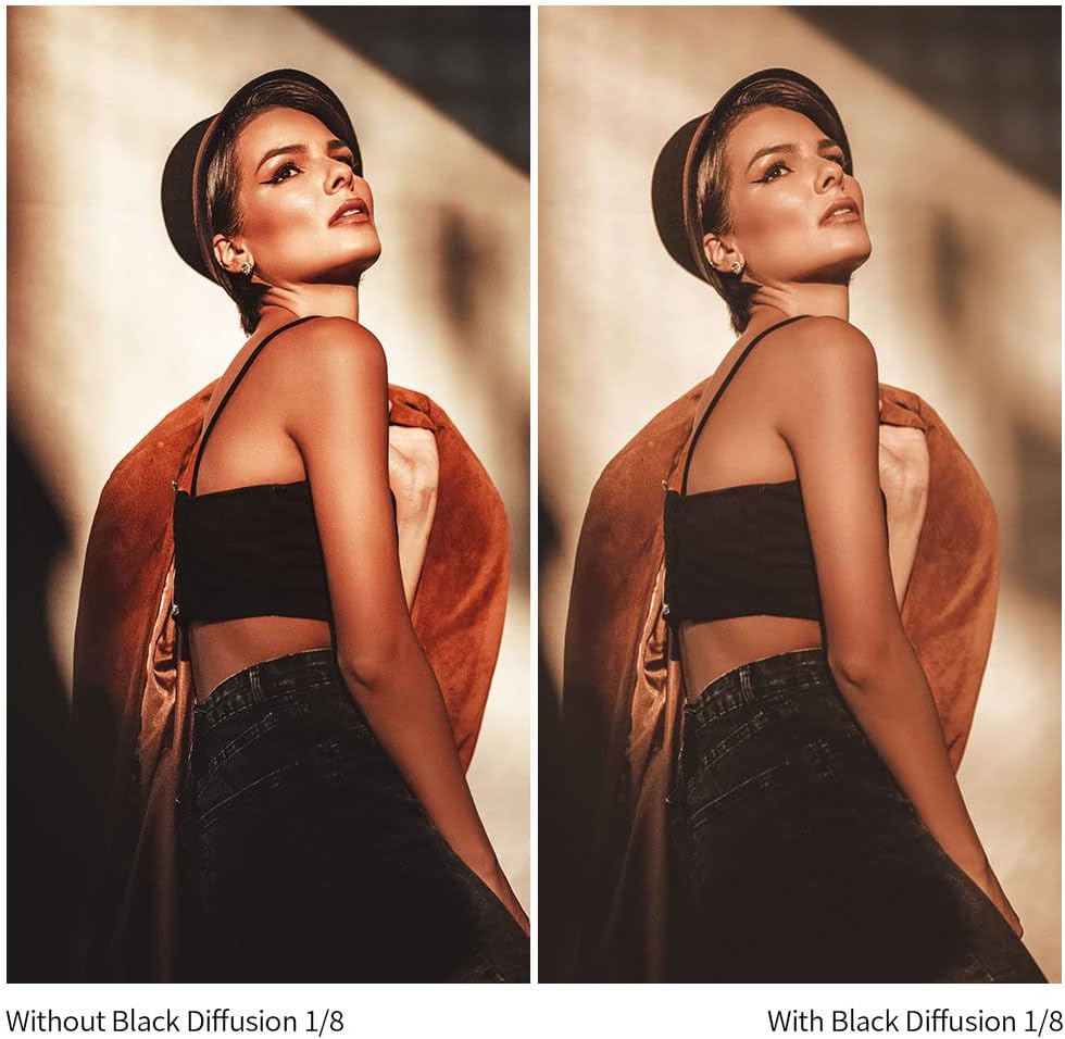 K&F Concept 72mm Black Diffusion 1/8 Filter Dream Cinematic Effect Filter with 28 Multi-Layer Coatings Hydrophobic/Scratch Resistant for Camera Lens Pack of 2