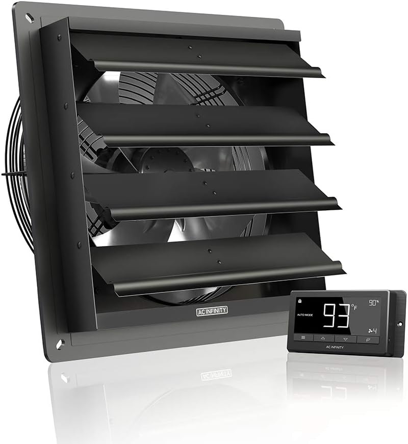 AC Infinity AIRLIFT T12, Shutter Exhaust Fan 12