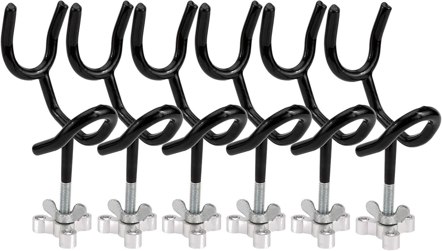 RealPlus 6pcs Boat Fishing Rod Holder, Steel Pole Holder PVC Dipped Angle Rod Holder 25 Degree Pack of 2