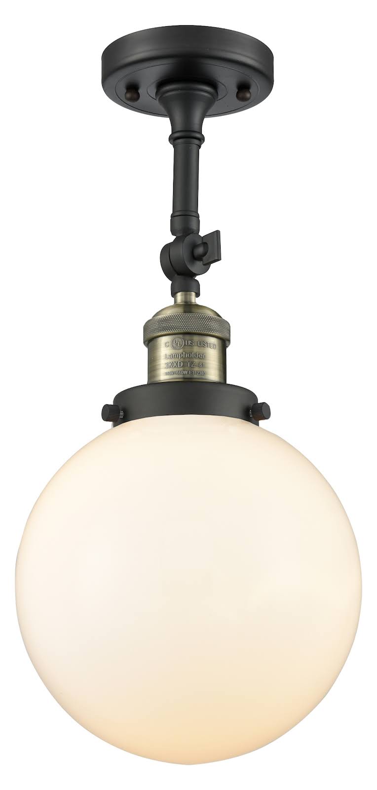 Innovations Lighting 201F-BAB-G201-8 1 Light Beacon 8 inch Semi-Flush Mount