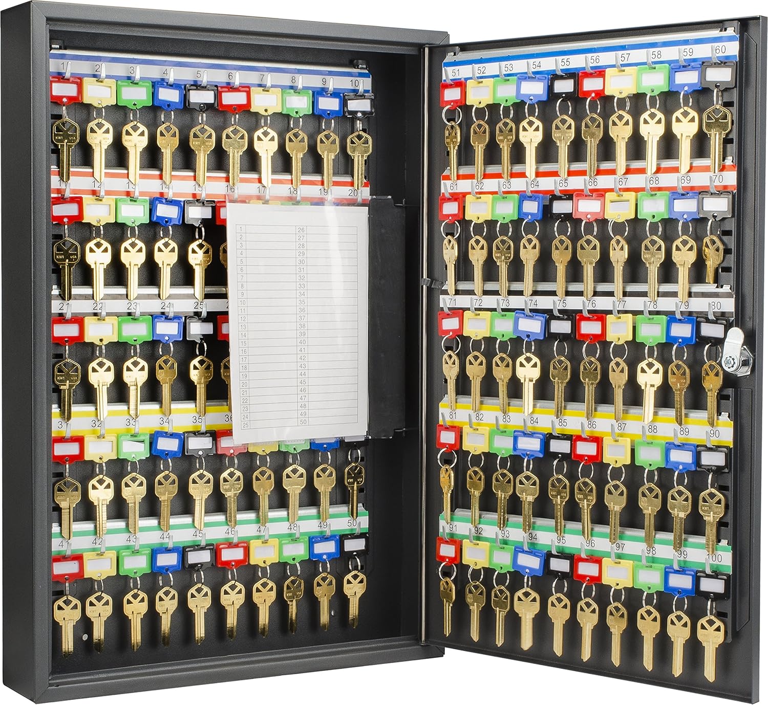 BARSKA CB12964 Key Lock 100 Position Adjustable Key Cabinet Lock Box Black