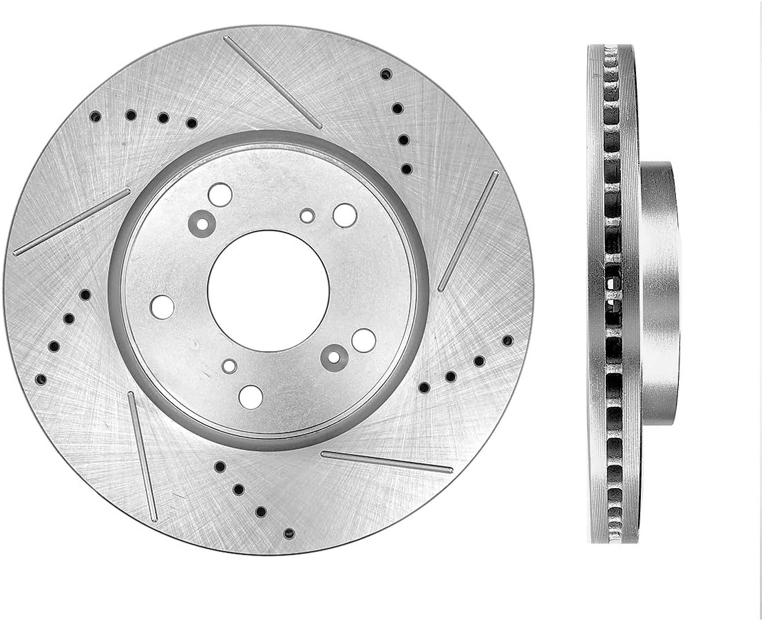 Callahan CDS04006 FRONT 292.76mm Drilled & Slotted 5 Lug [2] Rotors [ fit 2013 2014 2015 Honda Accord ]
