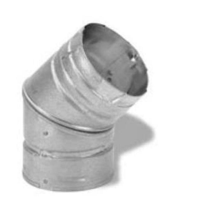 3&& PelletVent Pro Black 45 Degree Elbow - 3PVP-E45B