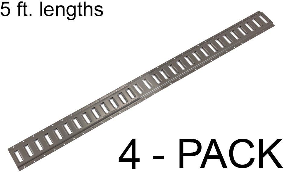 4 Pieces of 5' Horizontal Gray Powder Coated E-Track Kinedyne 43002-060 E Track