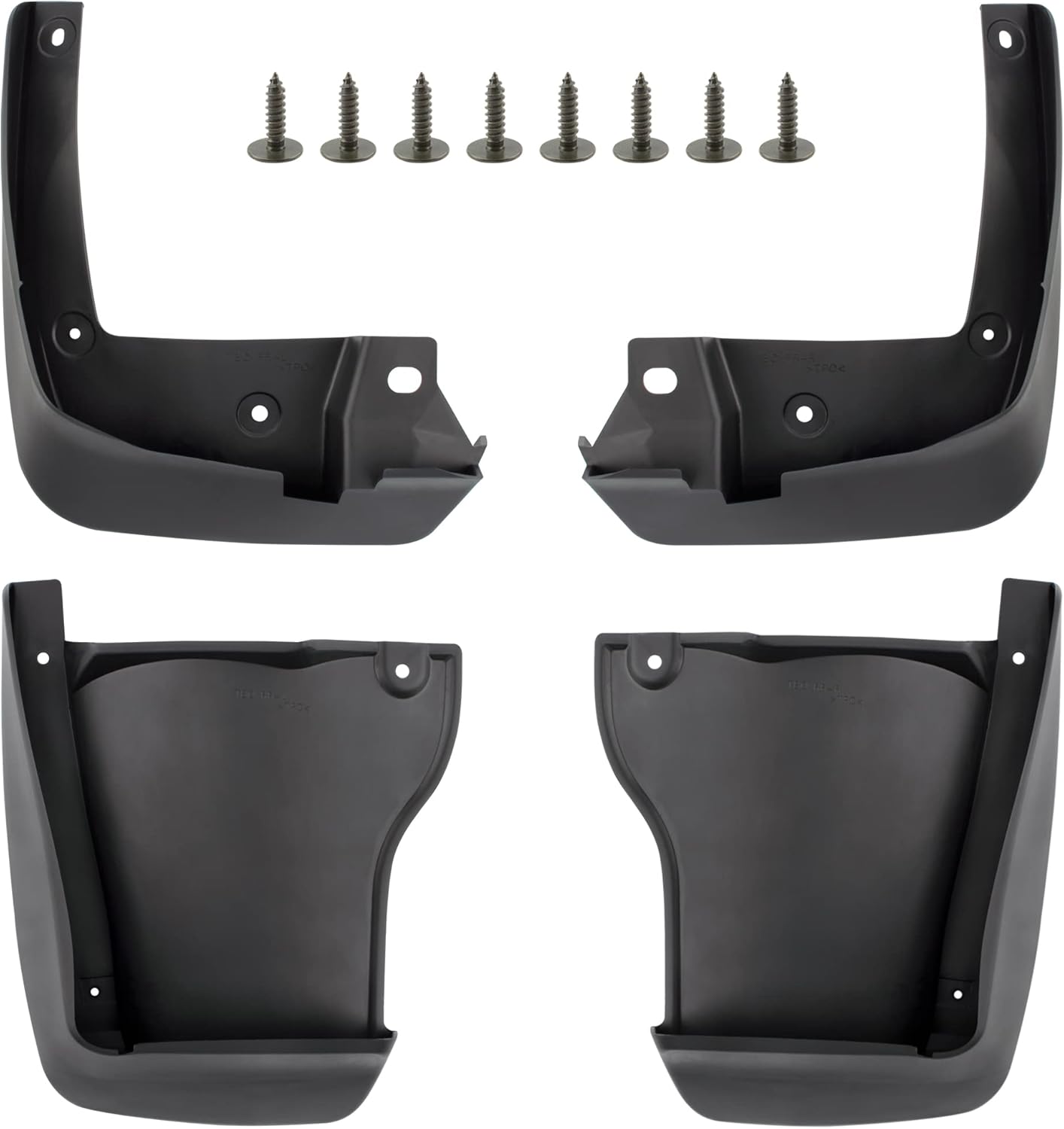 BOXI (Set of 4) Front and Rear Side Mud Flaps Splash Guards Mudflaps Fits for Honda Accord 2008 2009 2010 2011 2012 Sedan 4-Door (NOT FIT Coupe & Euro Model)