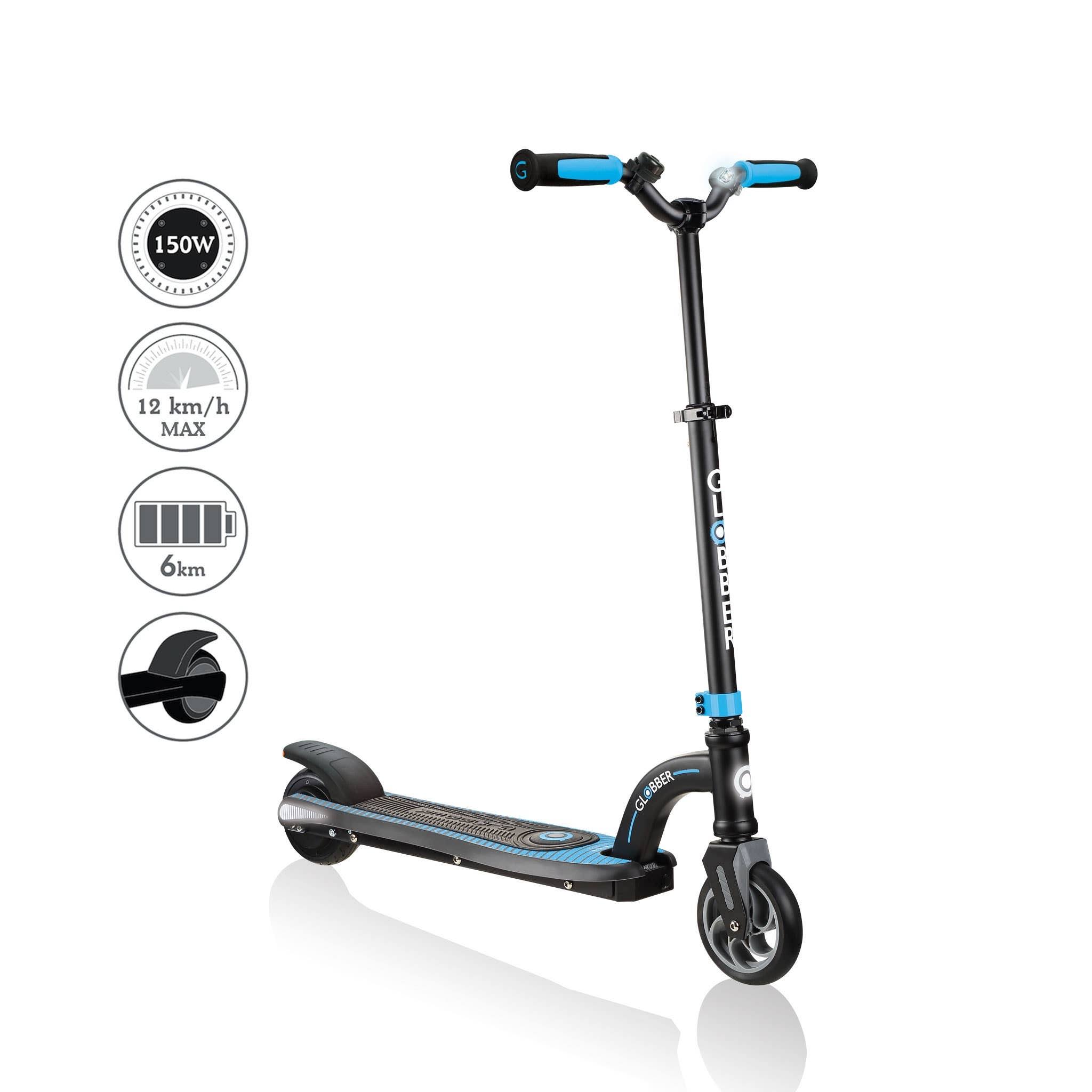 Globber One K E-Motion 10 Electric Scooter Sky Blue - Black