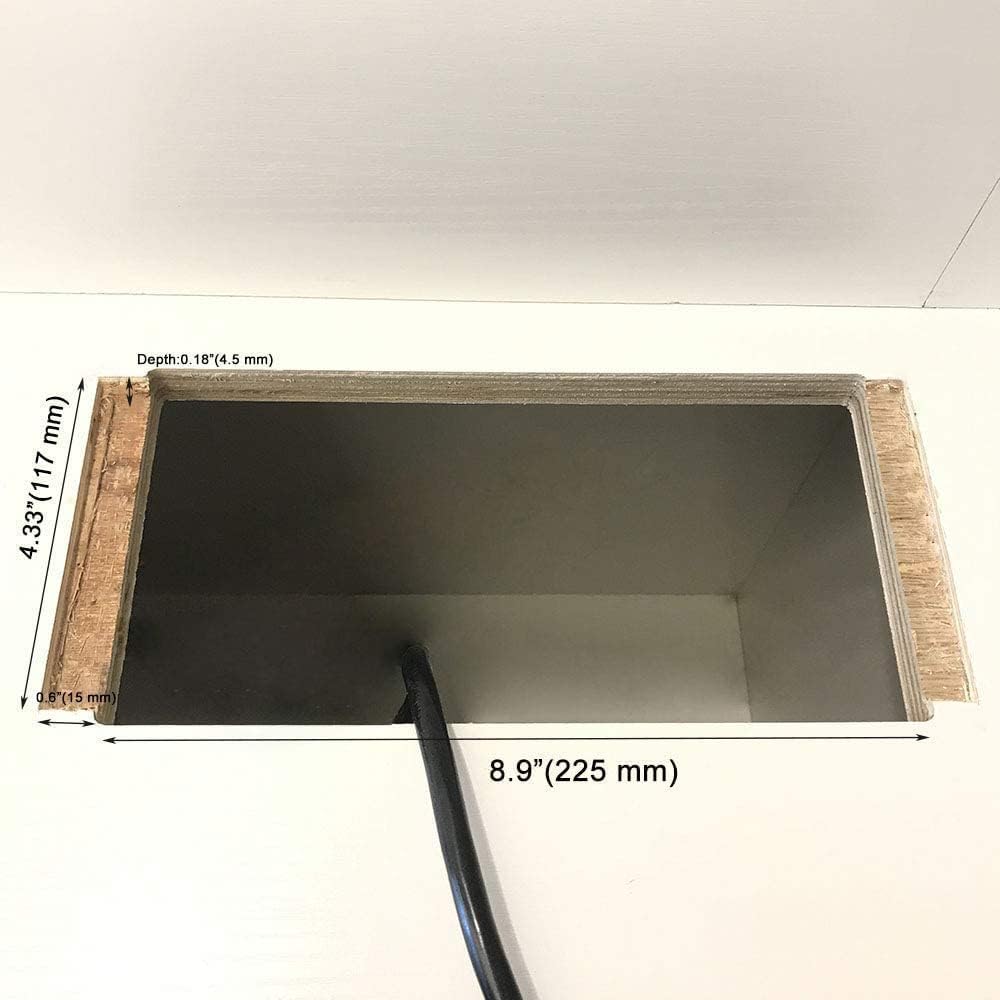 Zeshan Pop up Outlet Desktop Connection Box with 2 Independent Power, USB, RJ45, VGA, HDMI, 3.5 mm Audio for Office Black Pack of 2