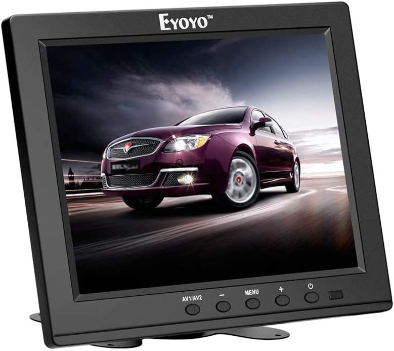 Eyoyo 8 Inch HDMI Monitor 1024x768 Resolution Small Display Portable 4:3 TFT LCD Mini Monitor HD Color Screen Support HDMI VGA BNC AV Ypbpr Input Pack of 2