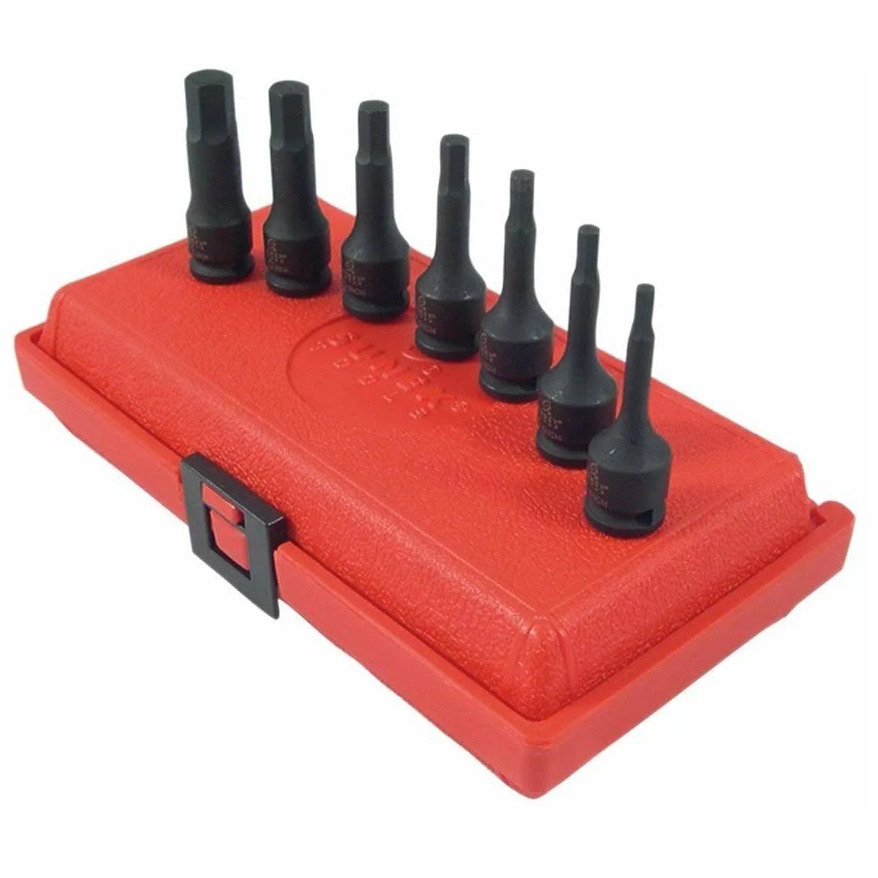 Sunex 3648 7 Piece 3/8 Drive Metric Impact Hex Driver Set