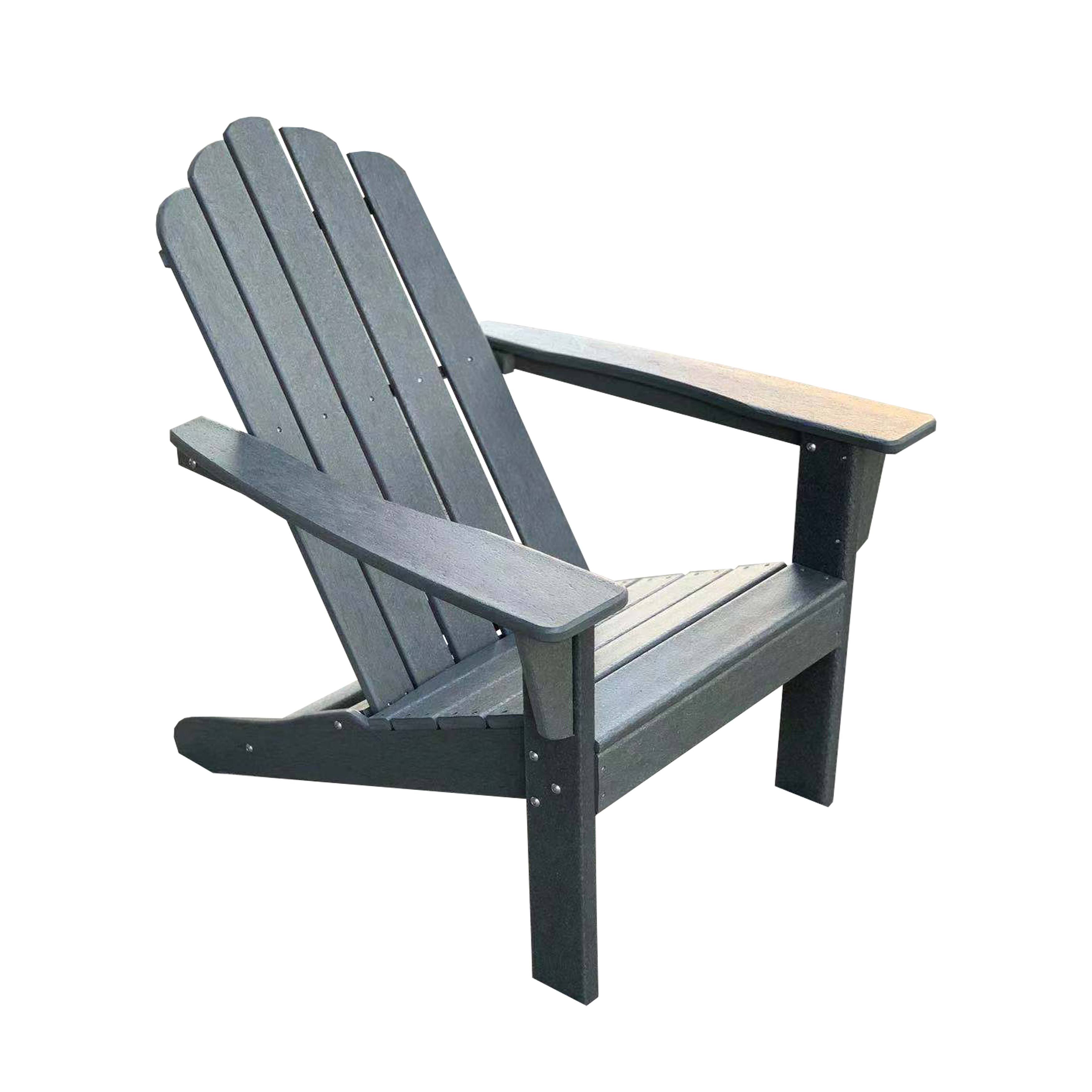 Luxeo Marina Gray Poly Outdoor Patio Adirondack Chair (2 Pack)