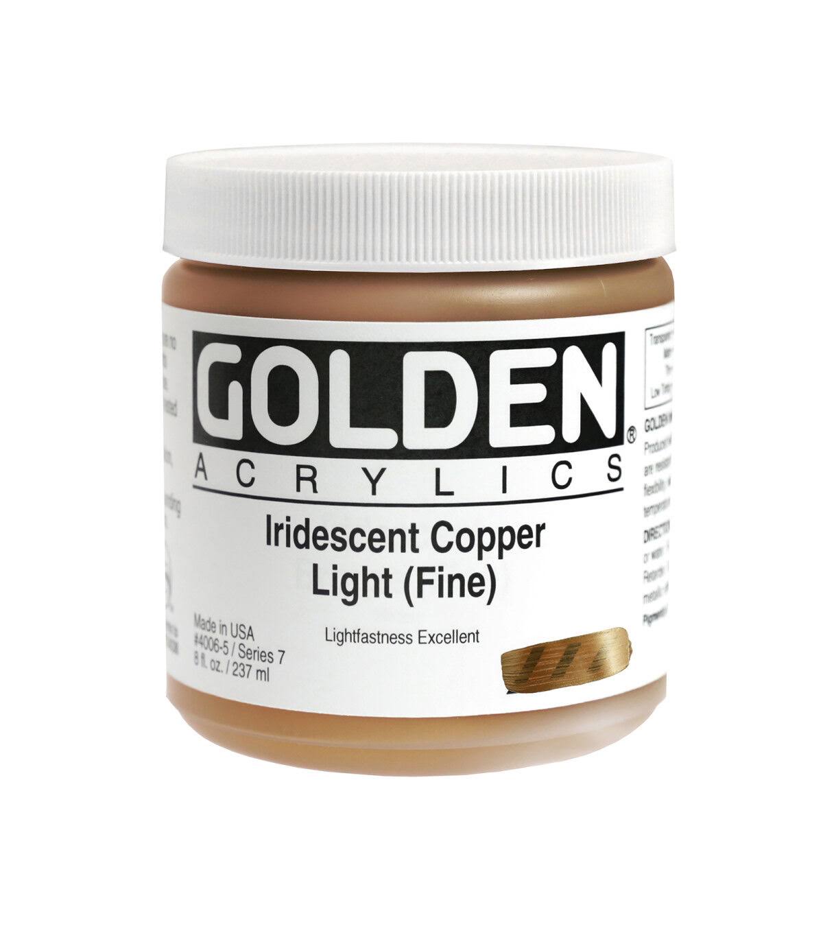 Golden Heavy Body Acrylic Iridescent Copper Light (Fine) 8 oz