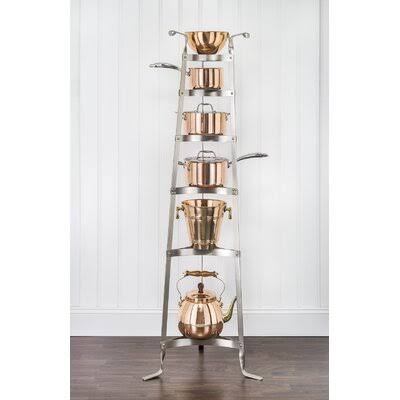 Cookware Freestanding Pot Rack Ebern Designs Finish: Satin Nickel