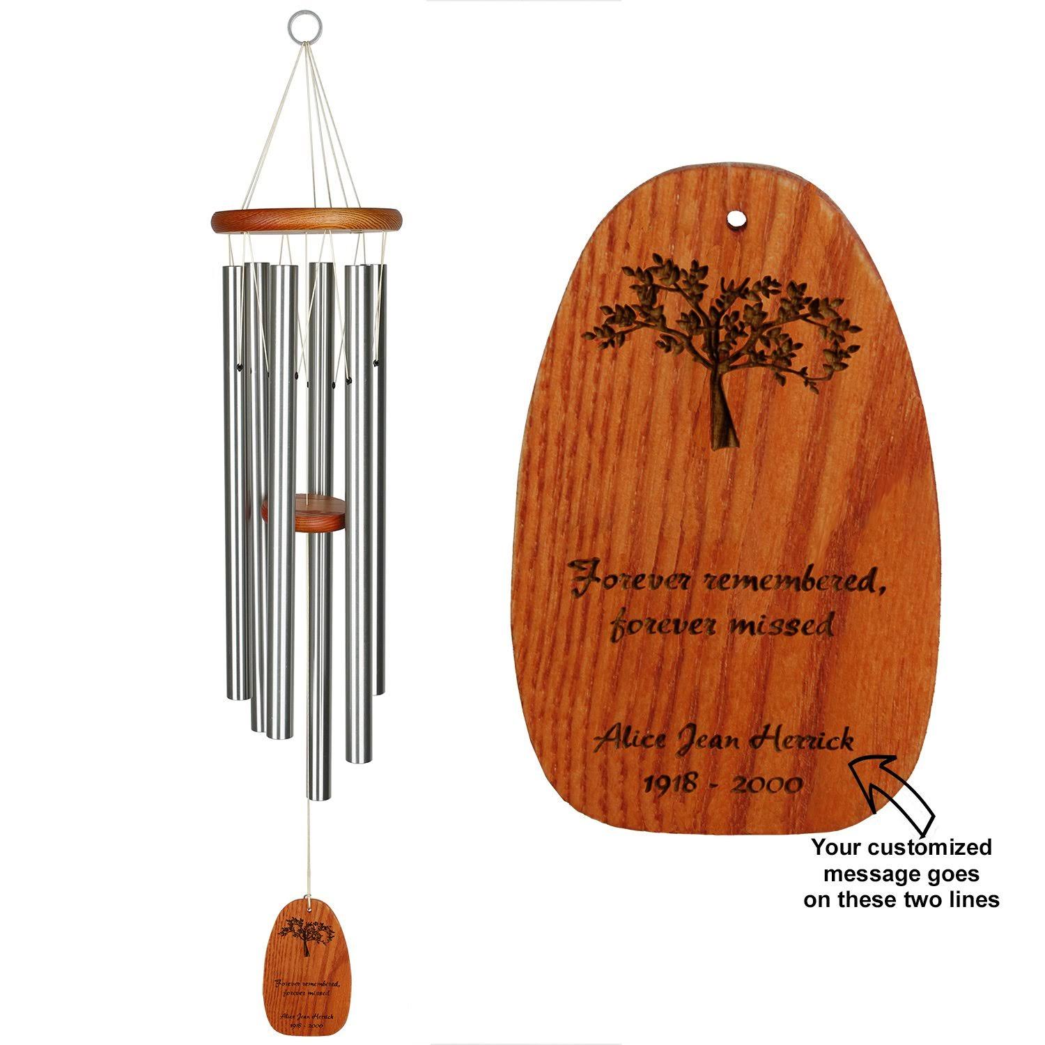 Personalize It! Sympathy Amazing Grace Chime - Large Silver, Forever