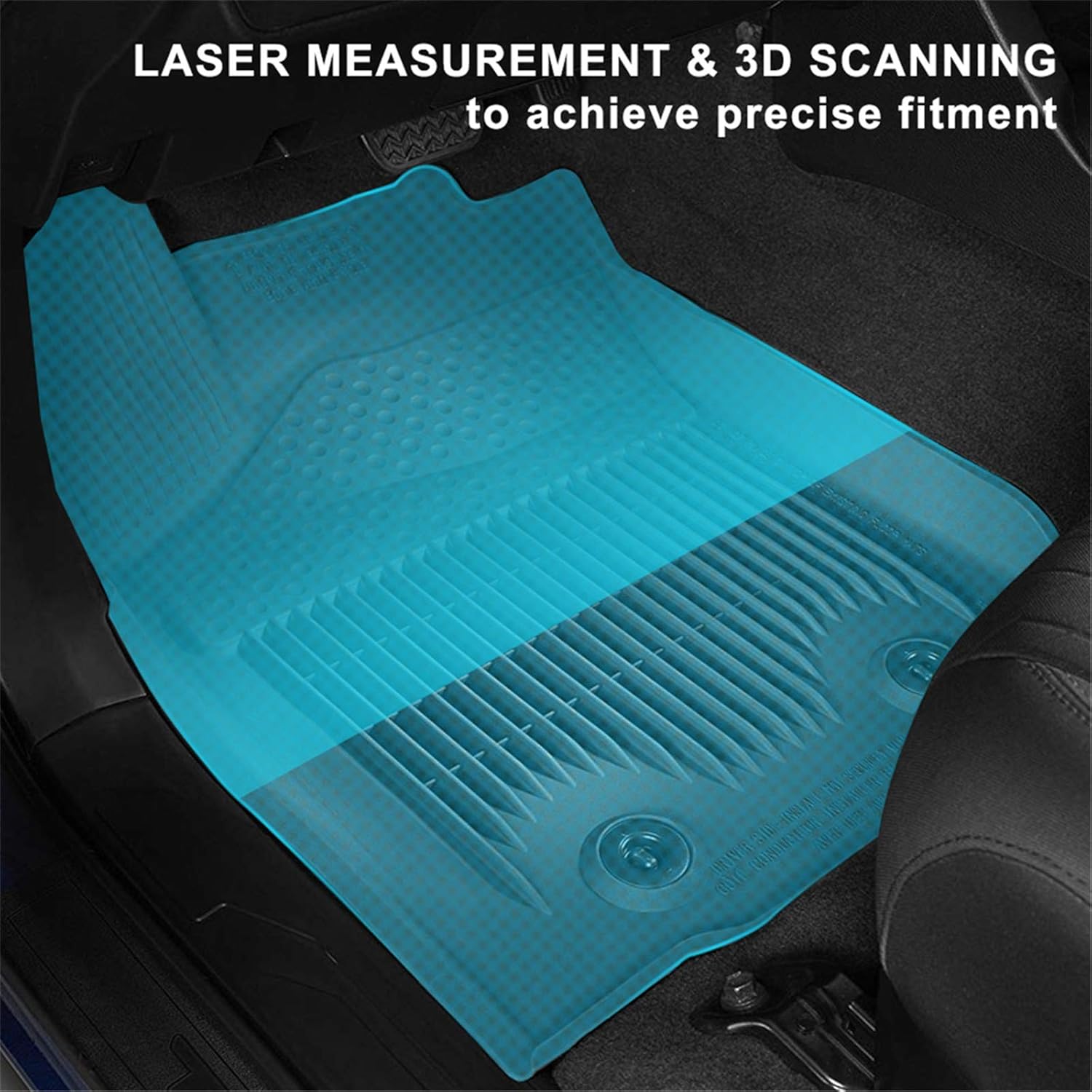 KIWI MASTER Floor Mats Compatible for 2018-2022 Toyota Tacoma Accessories Double Cab Crew Cab All Weather Mat Liners Front & 2nd 2 Row Seat TPE Slush Liner Black