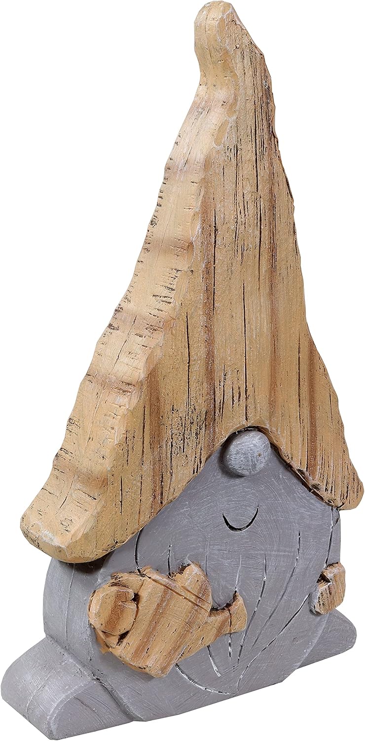 Sunnydaze Basil The Gardening Gnome Statue Decor - Hand-Painted Sculpture for Patio, Lawn, Garden and Indoor Living Spaces - 18.25-Inch