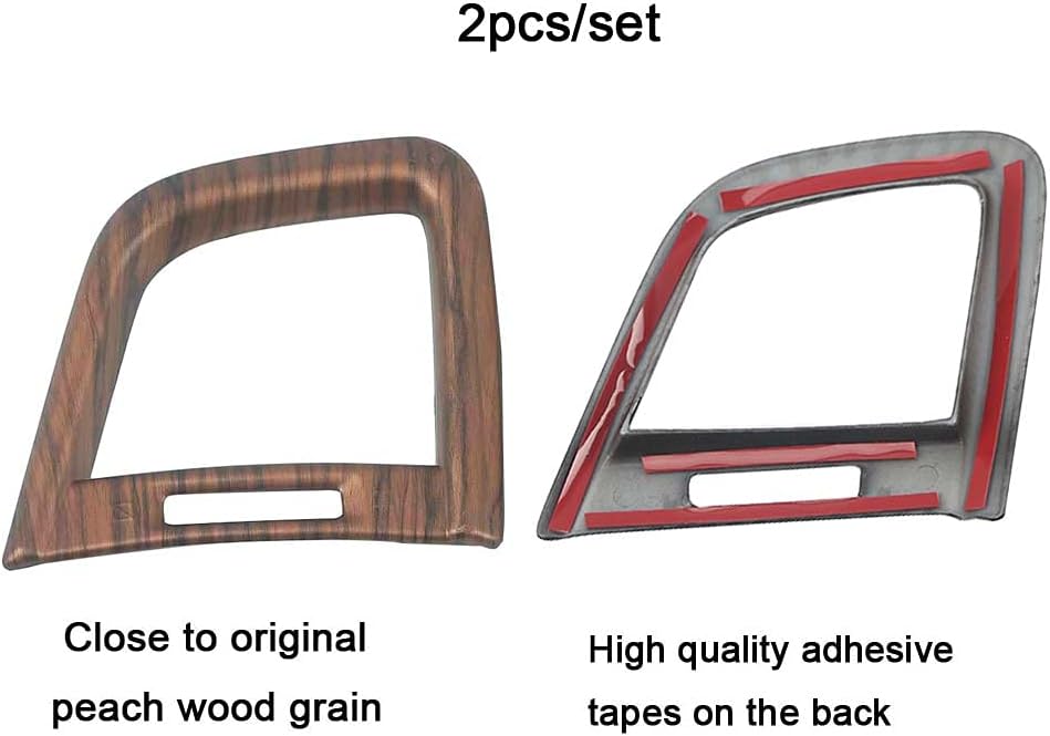 Pursuestar for Honda CRV CR-V 2017 2018 2019 2020 2021 Peach Wood Air Vent Trim Left Right Side Wind Outlet Panel Dashboard Stickers Car Interior Accessories Sticker Frame Moulding