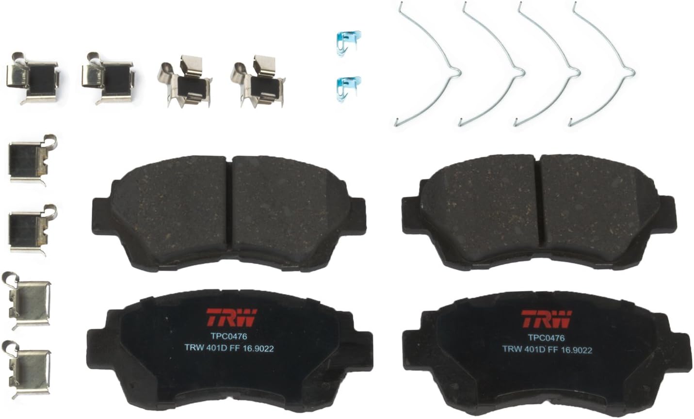 TRW Automotive TPC0476 Disc Brake Pad Set for Toyota Camry: 1991 - 1996 and other applications Front, black