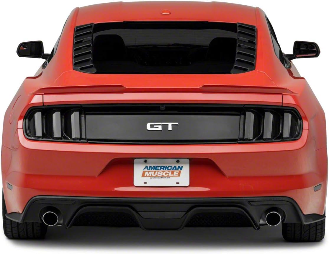 MP Concepts Sport Rear Window Louvers; Matte Black Compatible with 15-22 Mustang Fastback