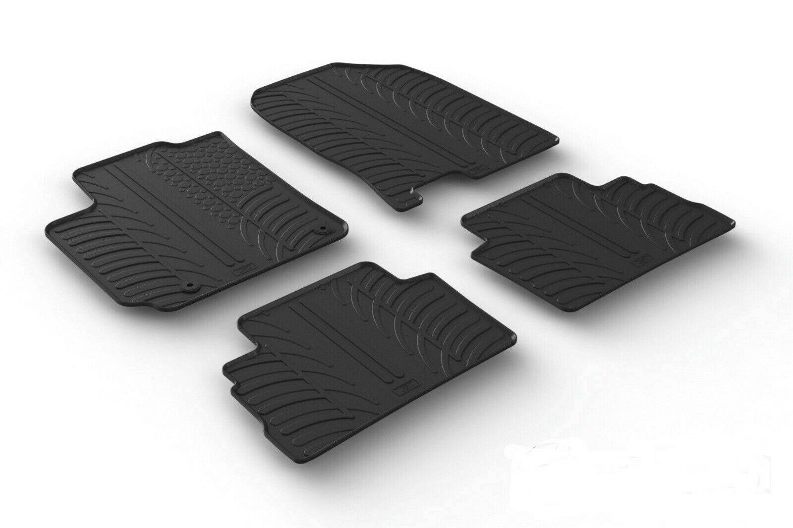 All Weather Custom Fit Rubber Floor Mats - 2018 Hyundai Kona - Black