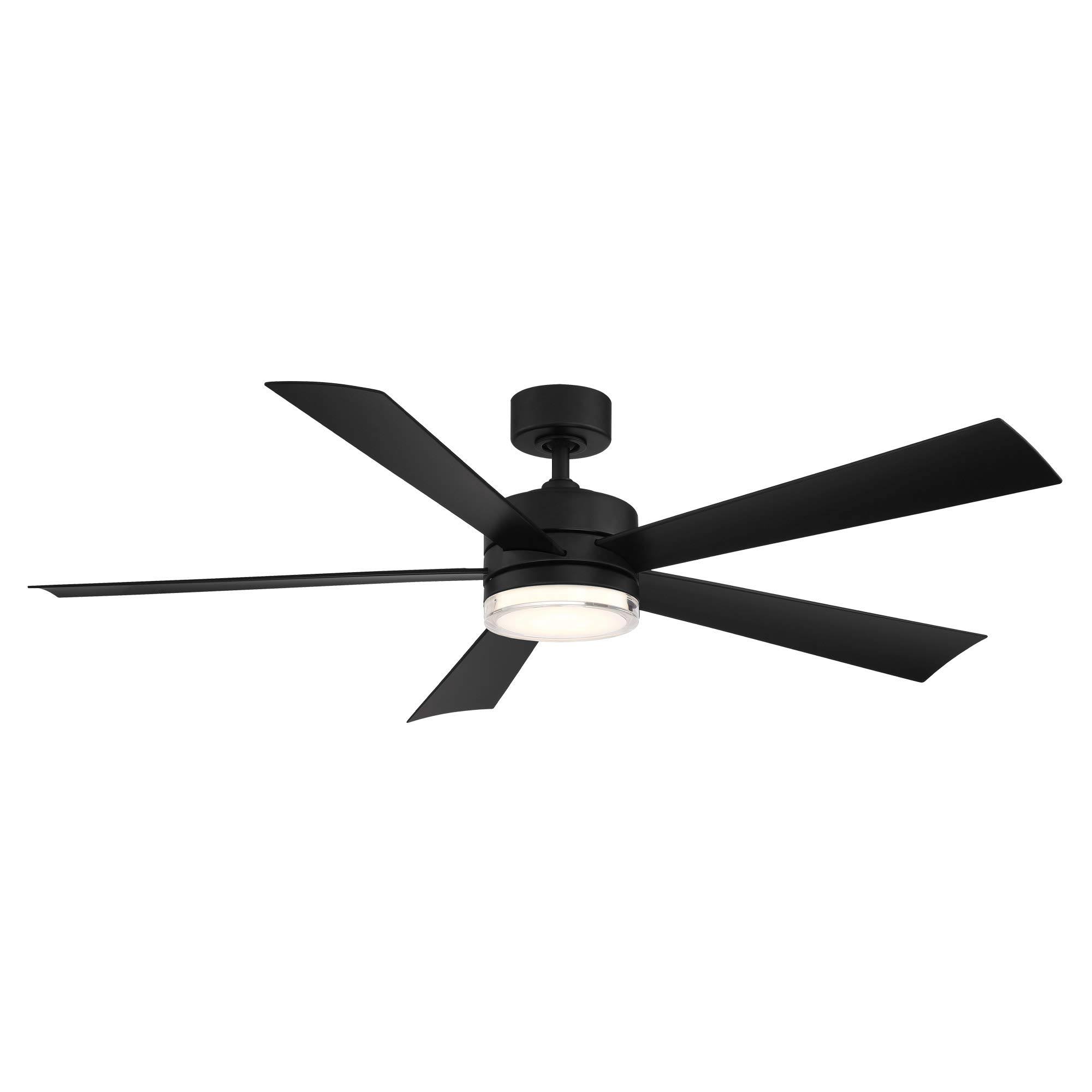 Modern Forms FR-W1801-60L Wynd 60x22 Ceiling Fan with LED Light Kit 3000K / Matte Black