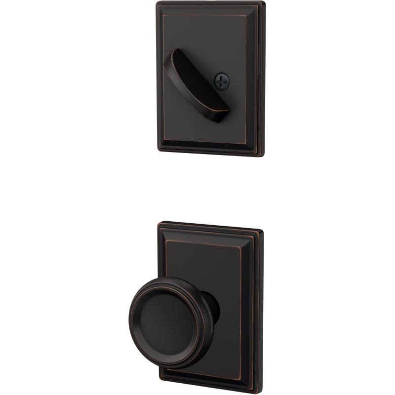 Schlage FC59-OFM-GDV Custom Offerman Single Cylinder Sectional Interior Pack Wit Aged Bronze