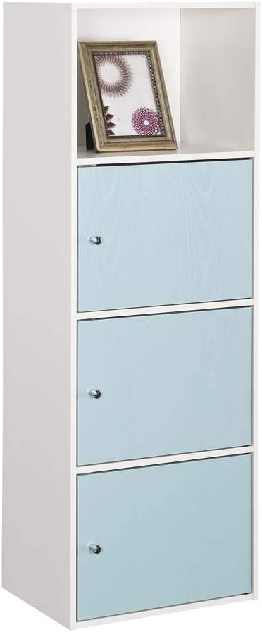 Convenience Concepts Xtra Storage 3 Door Cabinet, White/Sea Foam Pack of 2