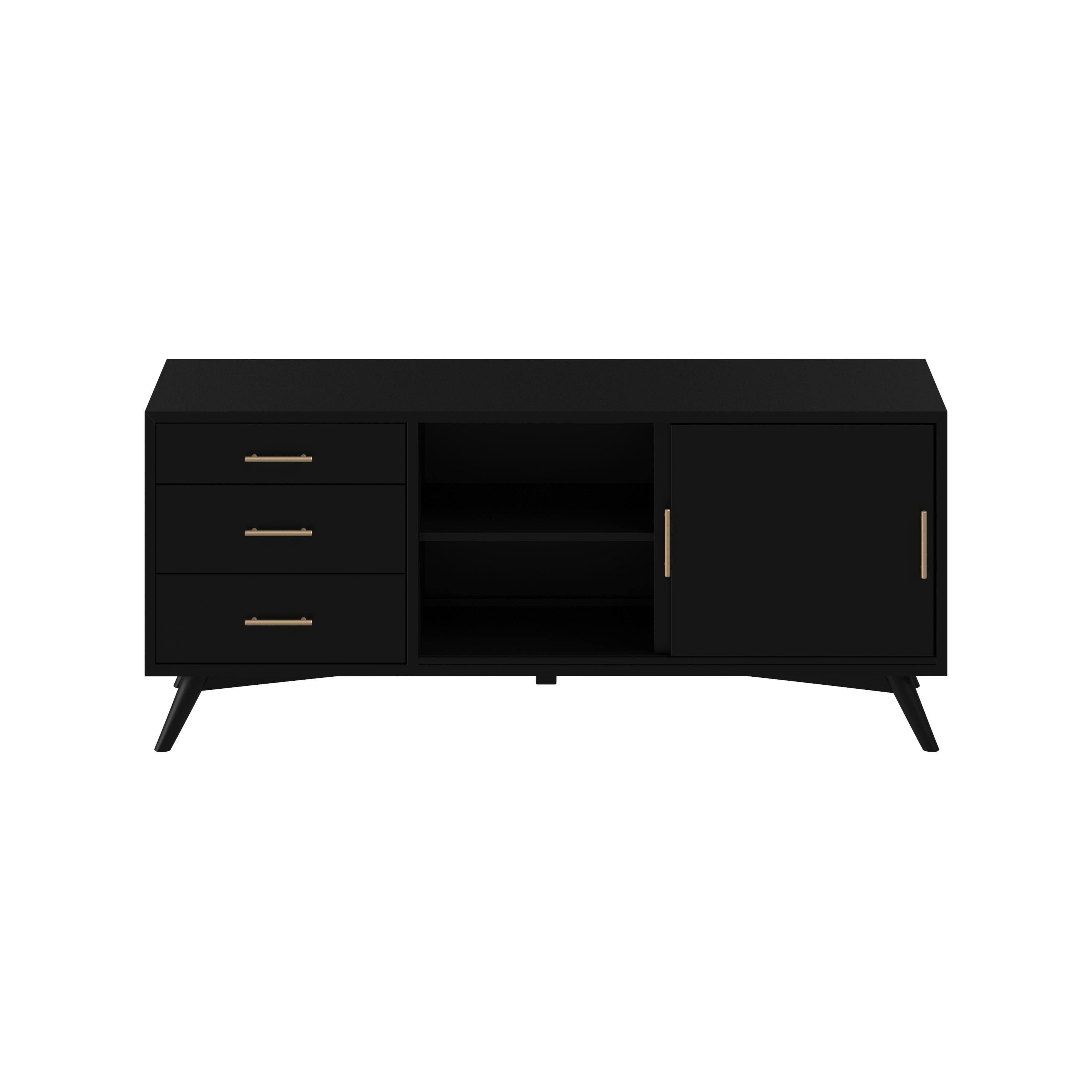 Alpine Furniture Flynn Black Large TV Console