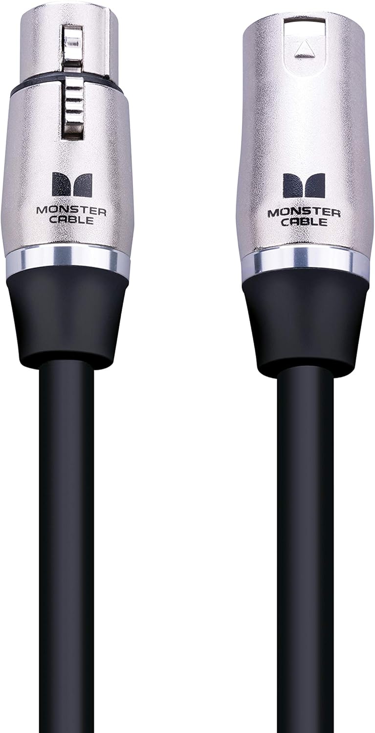 Monster Prolink Performer 600 Microphone Cable: 10 ft, Silver Contact XLRs Pack of 2