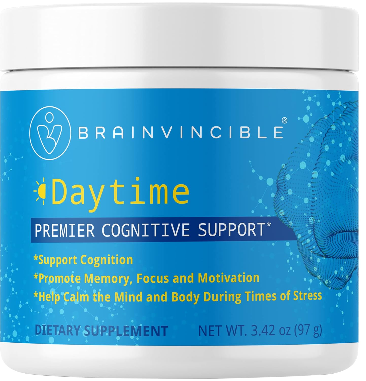 Brainvincible Nootropics | Top Brain Supplement for Memory, Focus, Mental Energy, and Concentration Cognitive Support - Brain Supplement, Brain and Energy Booster - 22 Servings - Made with Ashwagandha Powder, Rhodiola Rosea, Bacopa Monnieri, Ginkgo B