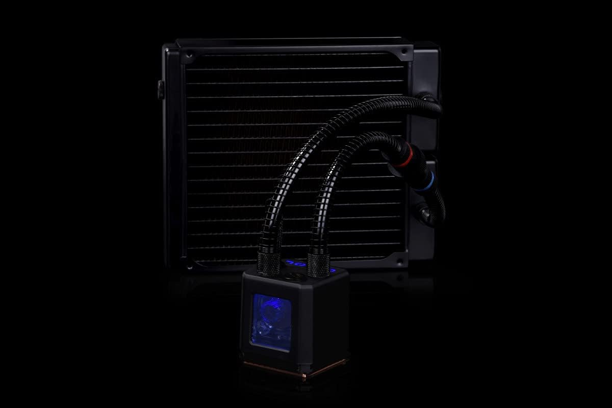 Alphacool Eisbaer 200 AIO CPU Water Cooler with 200mm Radiator, Fanless, Black