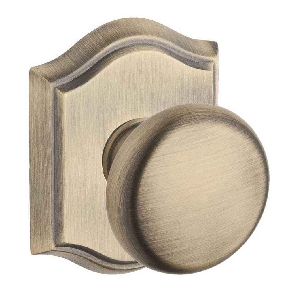 Baldwin Full Dummy Round Traditional Arch, Matte Brass u0026 Black