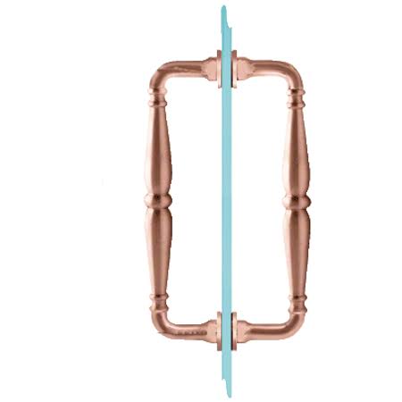 CRL V1c8x8bc0 Brushed Copper 8 inch Victorian Style Back-to-Back Pull Handles, Bronze