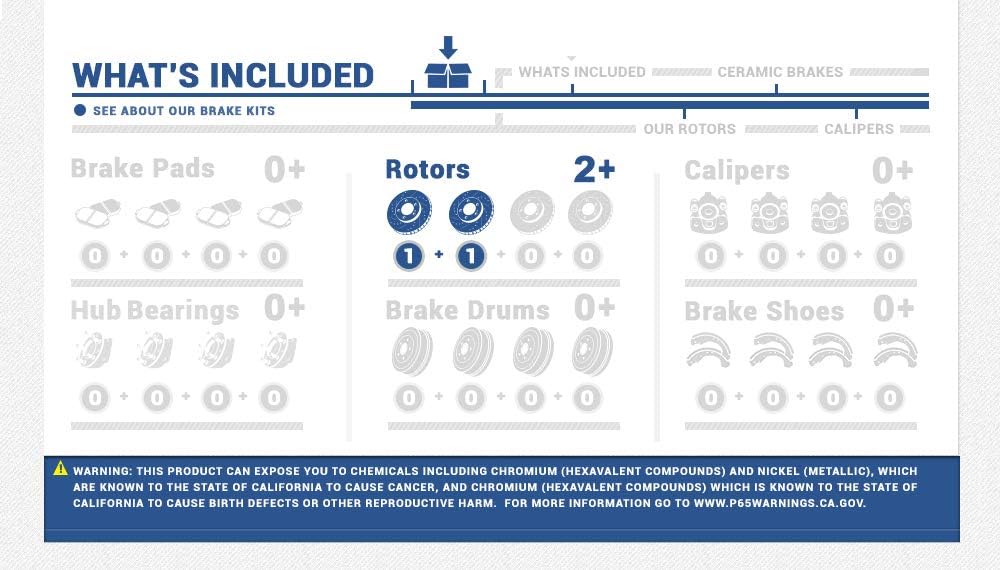 Callahan CRK14537 FRONT Premium Grade OE 319 mm [2] Rotors Set [ fit 1995-2002 Toyota 4Runner 2004 Tacoma ]