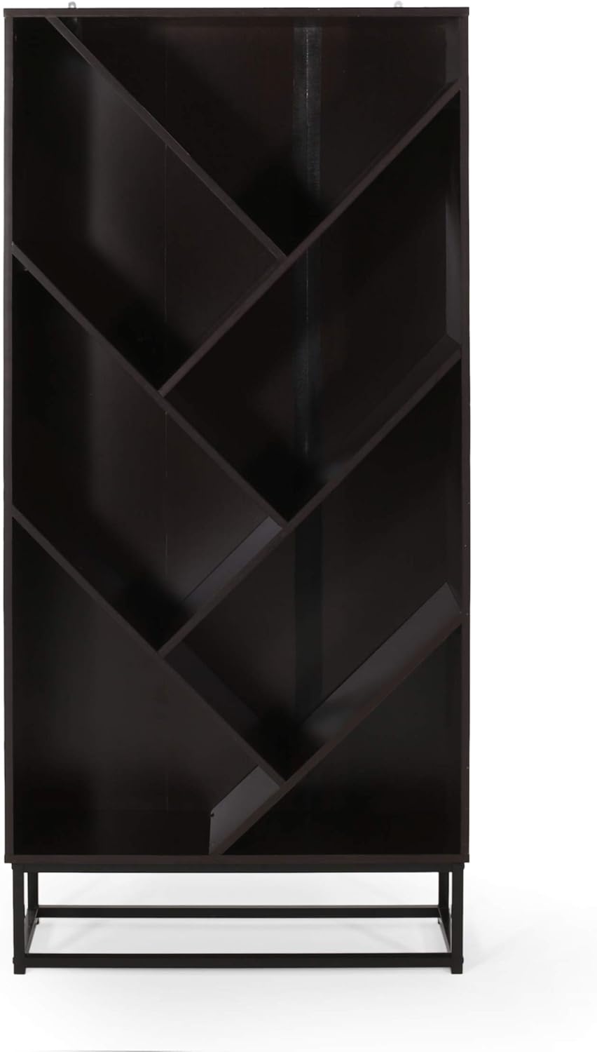 Christopher Knight Home Bucy Bookcase, Dark Gray + Black