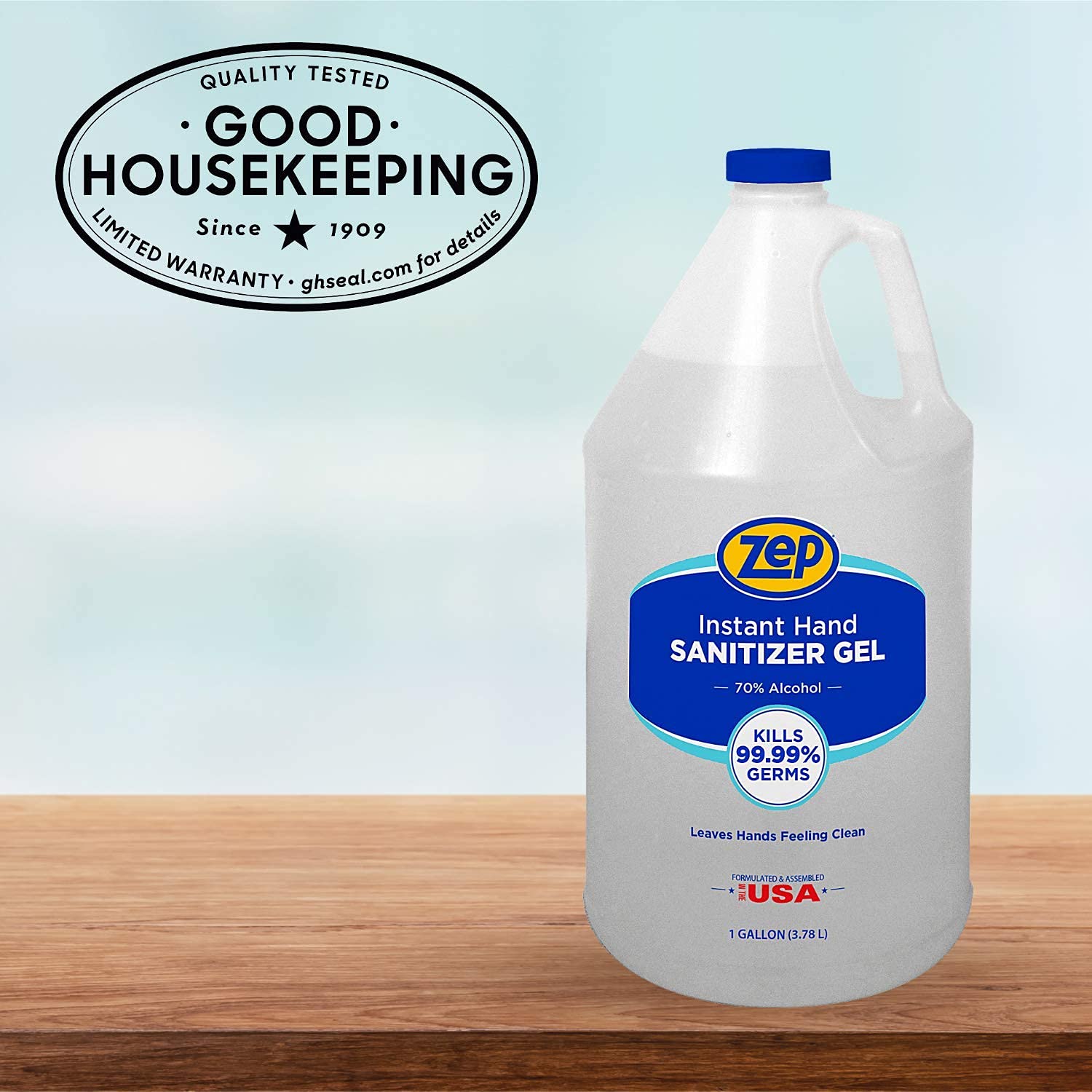 Zep Instant Hand Sanitizer Gel 70% Alcohol (1 gallon Case of 4) - Made in the USA - Backed by Good Housekeeping (355824) Pack of 2
