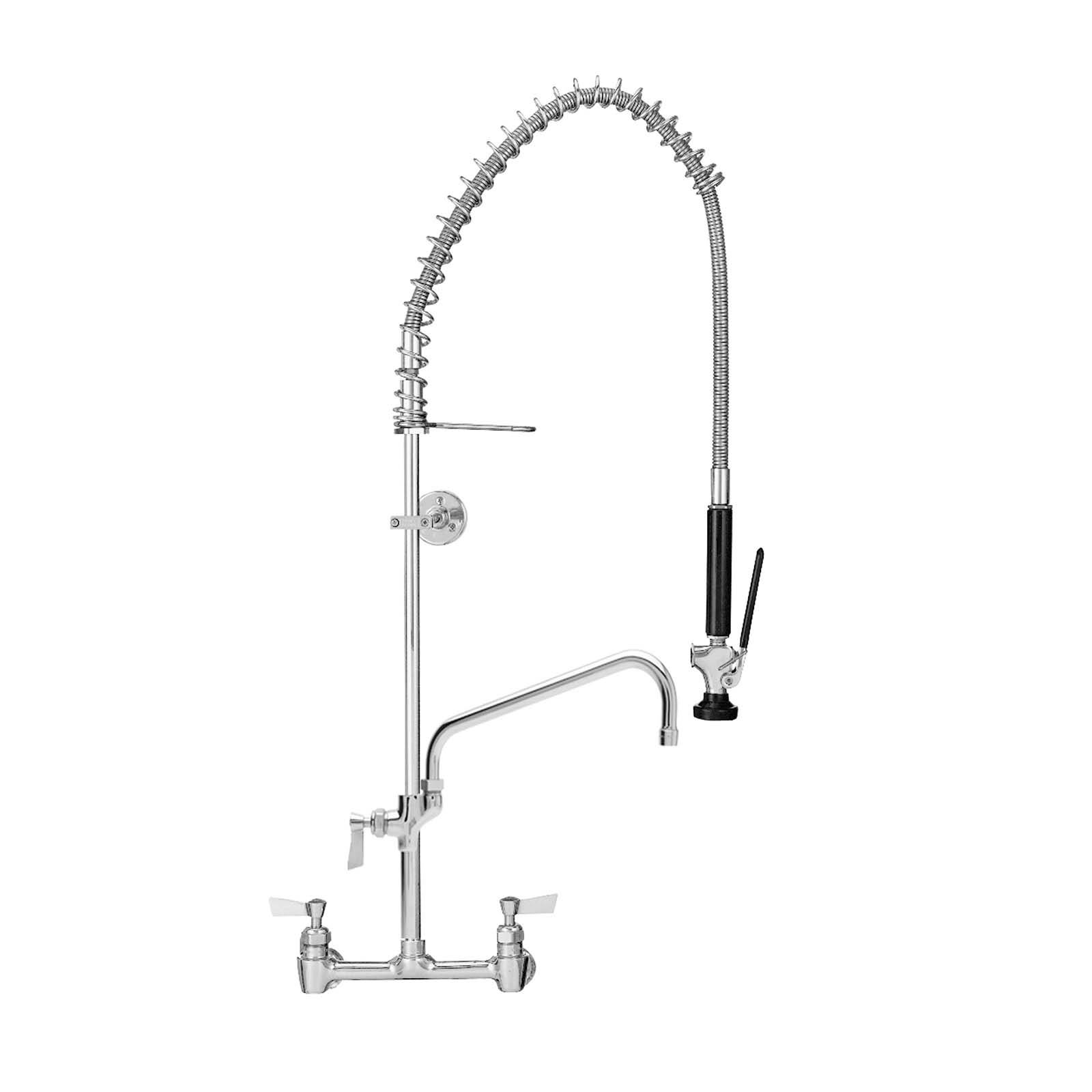 Fisher 52949, 8x22 Centers Backsplash Pre-Rinse w/8x22 Add on Faucet, Stainless Steel