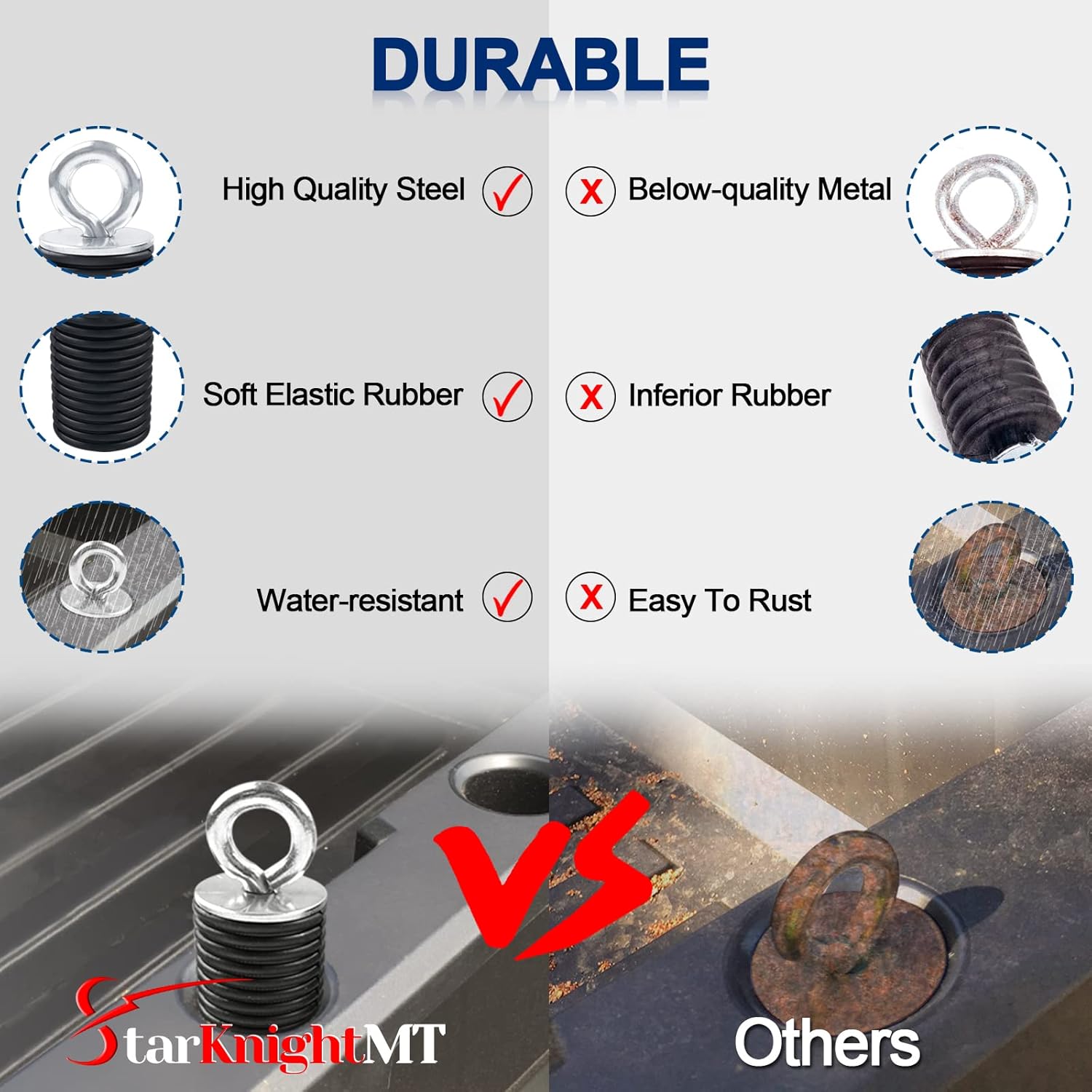 StarknightMT Ranger Tie Down Anchors,UTV Lock and Ride 2