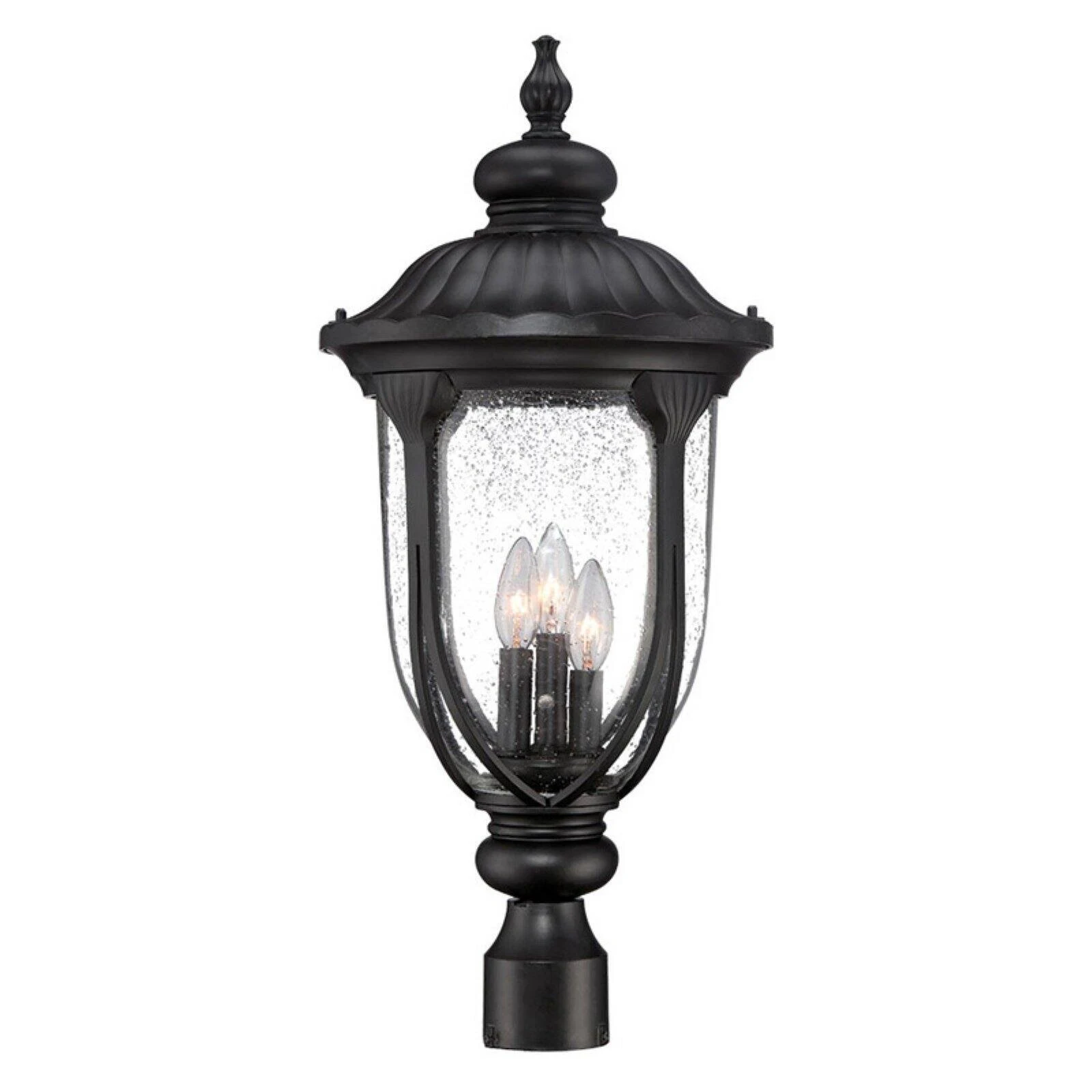 Acclaim Lighting Laurens 3 Light Outdoor Post Mount Light Fixture, Matte Black