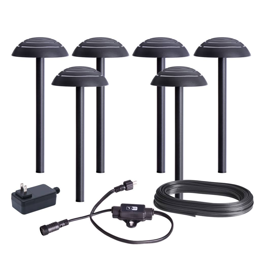 Paradise Lighting GL33604BK Paradise Plug-In LED Lavelle Path Light, Black - 6 pack