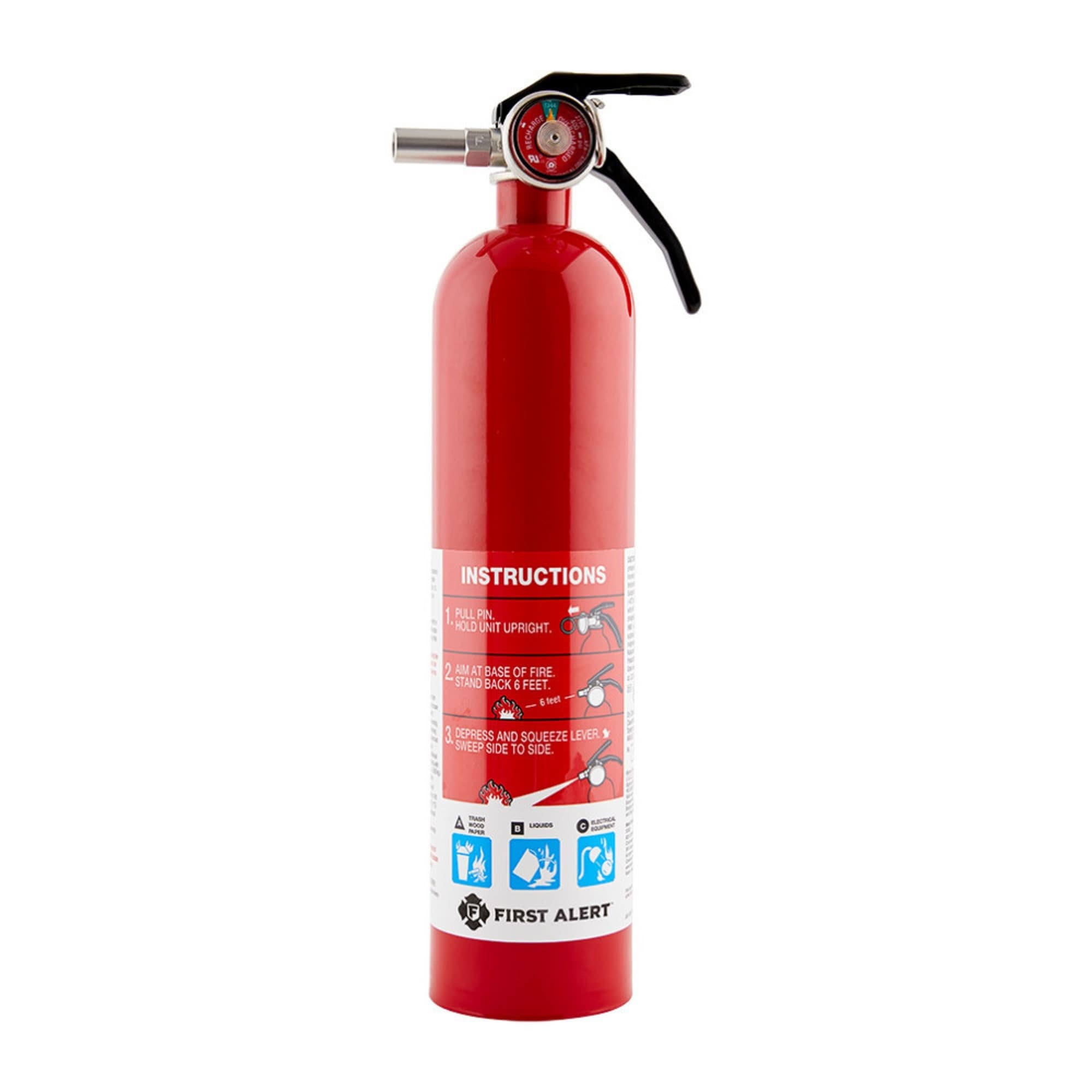 First Alert Home1 ABC 2.5 Pound Rechargeable Fire Extinguisher with Brackets (2)