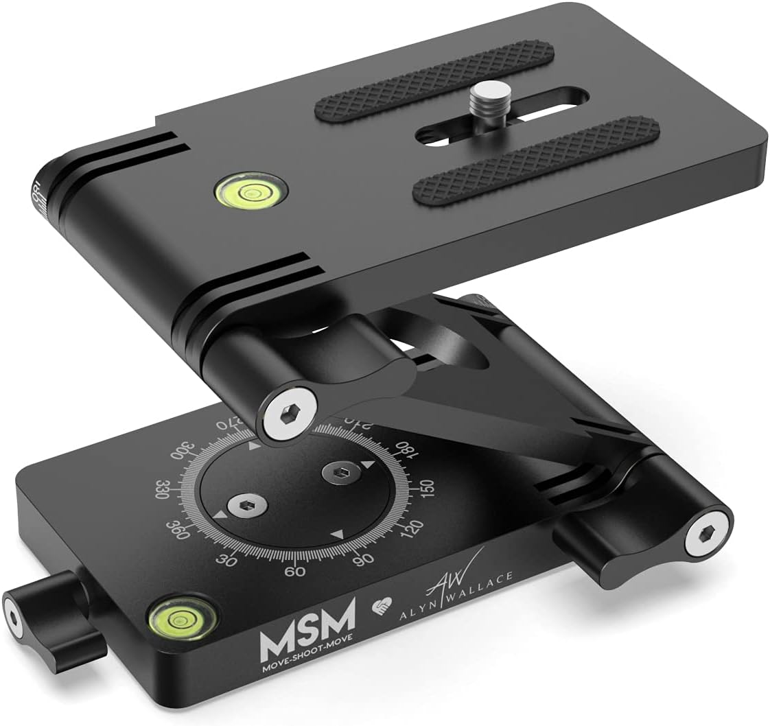 MOVE SHOOT MOVE Flex Tilt Head, Low-Profile Photography with Camera Sliders and Ball Heads, Cameras Stretch Forward and Upward, Fold and Extend with The New Built-in Knob, Max Load 4KG Pack of 2