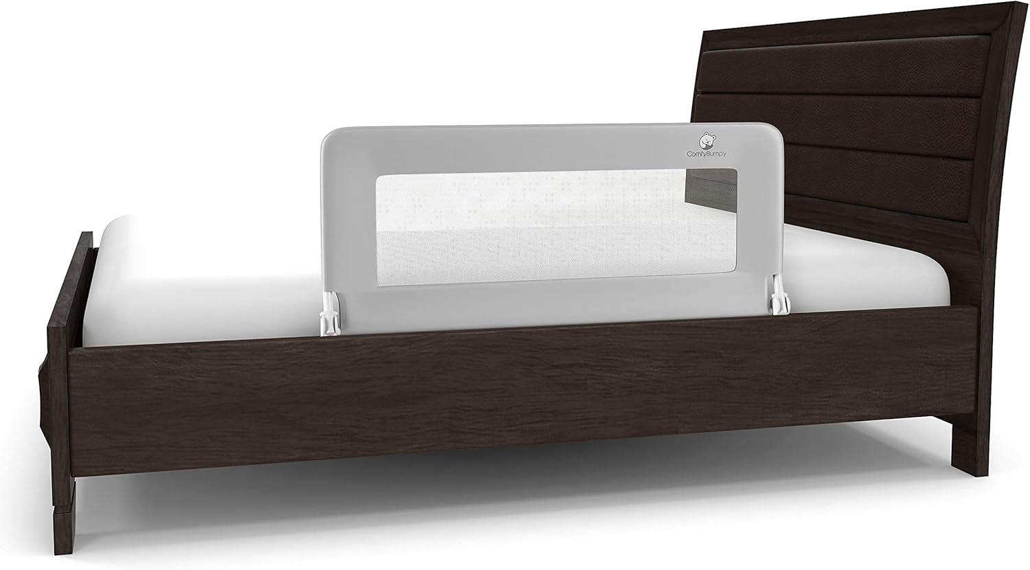 Bed Rail for Toddlers - Extra Long Toddler Bedrail Guard for Kids Twin, Double, Full Size Queen & King Mattress - Baby Bed Rails for Children (White XL) Pack of 2