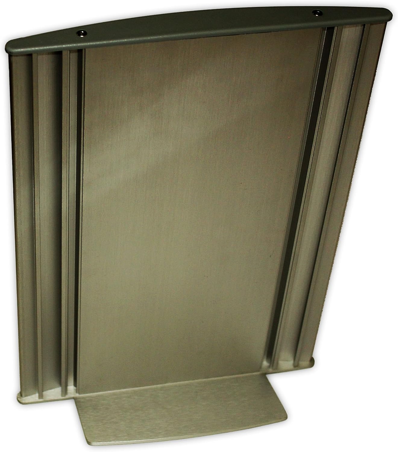 NAMEPLATE Sign Holder Table Desk Stand Frame Display Curvature Design Silver Aluminum (A5 Size, 148 x 210 mm) Pack of 2