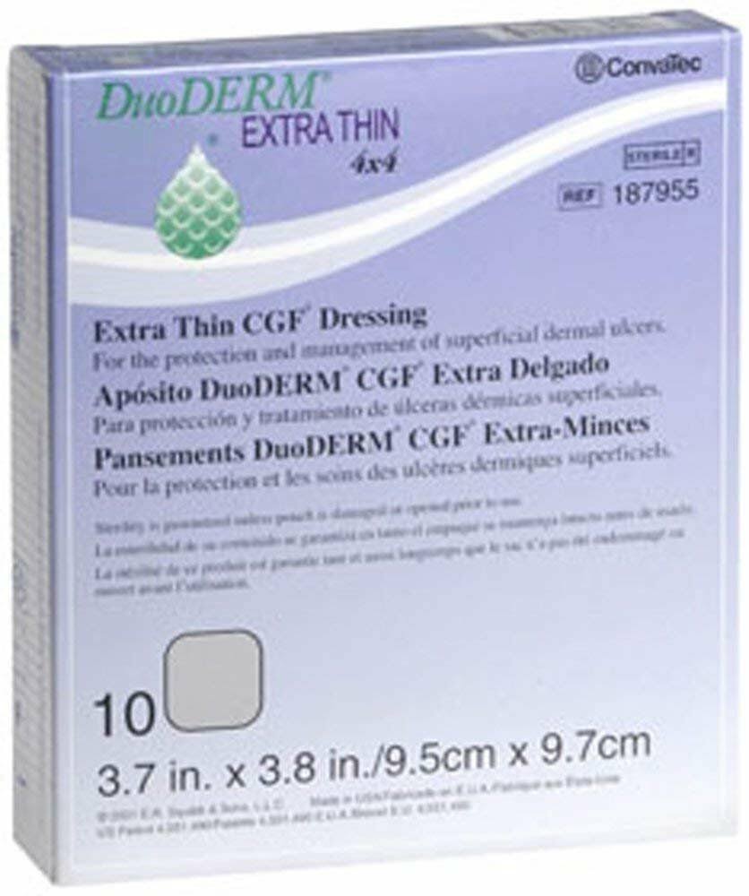 Convatec DuoDERM Extra Thin CGF Dressings 4 x 4 Inches 187955 10 Each
