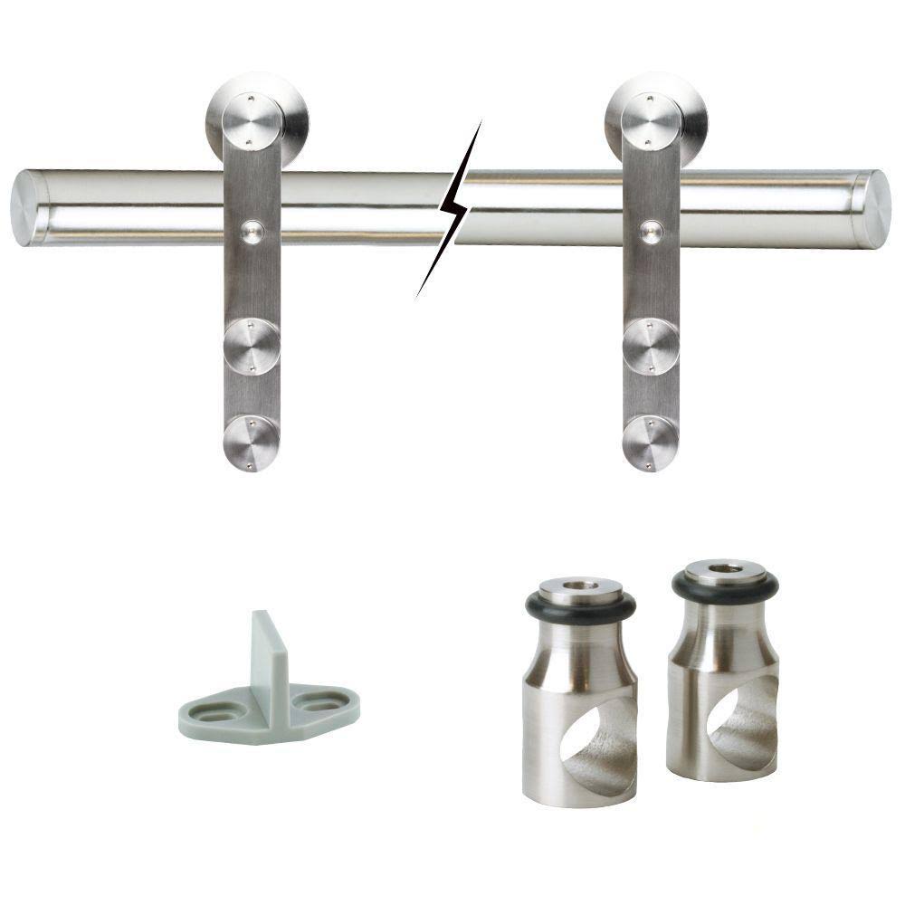 Everbilt 14455 72 in. Stainless Steel Sliding Barn Door Track and Hardware Kit