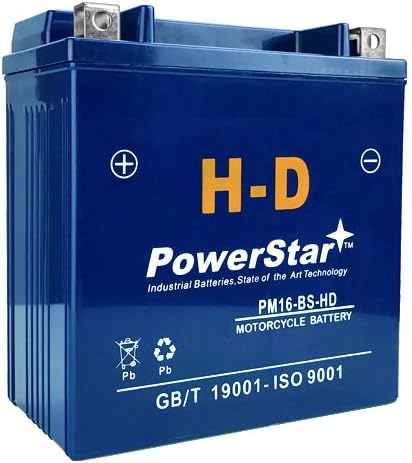 PowerStar PM16-BS-HD Replaces YTX16-BS-1 Powersport Battery for Suzuki LT-A700X King Quad